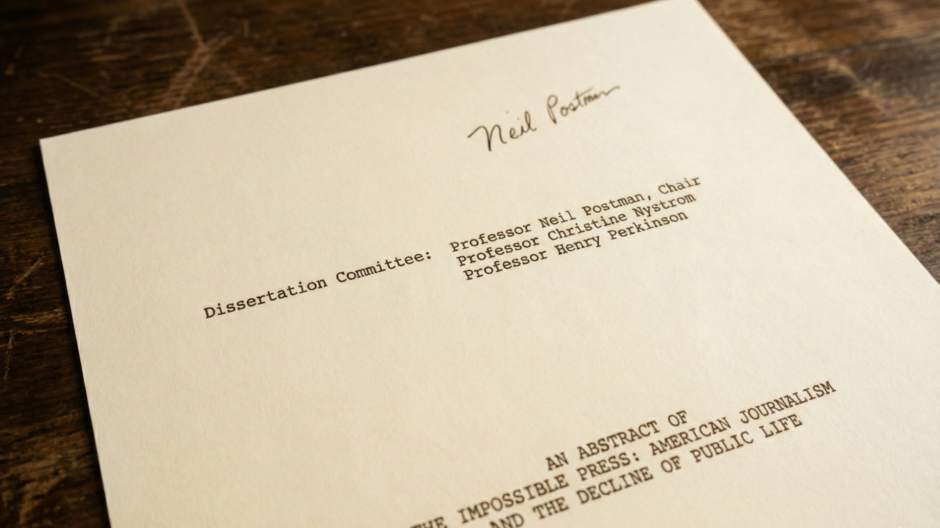 The Impossible Press: American Journalism and the Decline of Public Life by Jay Rosen